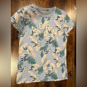 Blue Floral Aeropostale T-Shirt